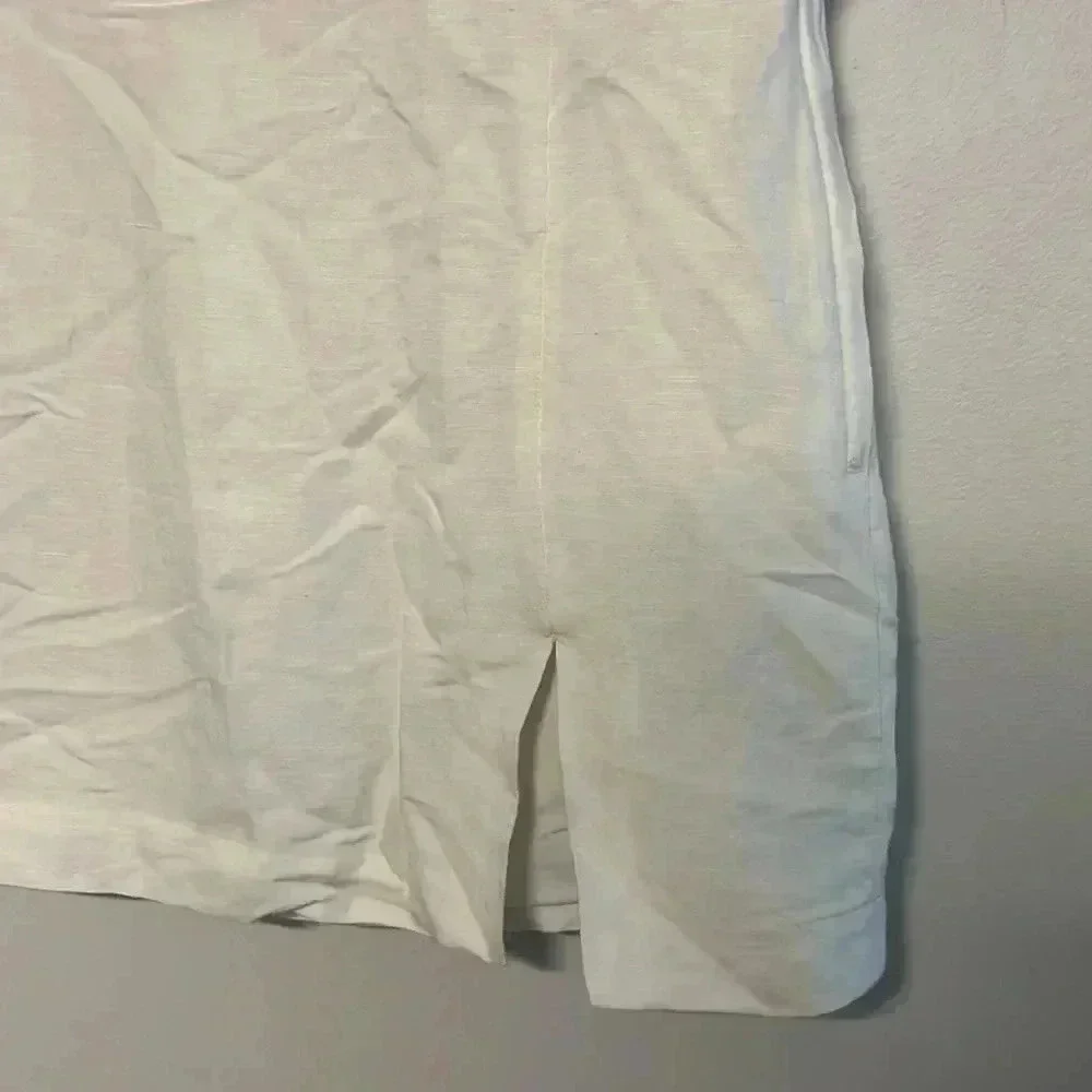 White skirt with slit